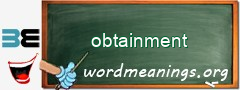 WordMeaning blackboard for obtainment